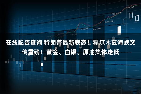 在线配资查询 特朗普最新表态！霍尔木兹海峡突传重磅！黄金、白银、原油集体走低
